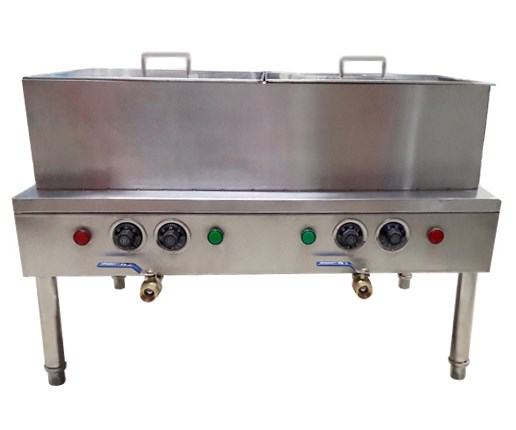 NỒI NẤU PHỞ CÔNG NGHIỆP 80 LÍT INOX BẰNG ĐIỆN ĐÔI VUÔNG